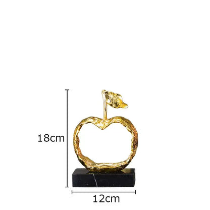 Modern gold fruit shaped metal crafts living room decor