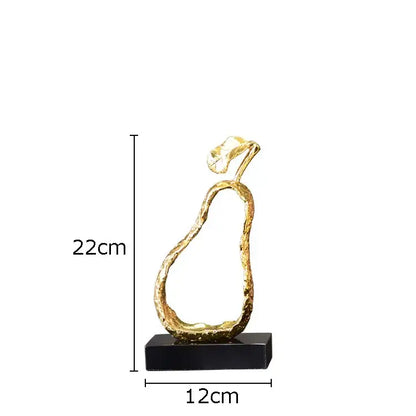 Modern gold fruit shaped metal crafts living room decor