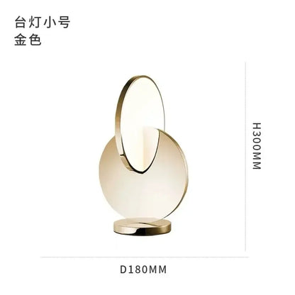 Modern gold geometric circle pendant light dining room overlapping discs