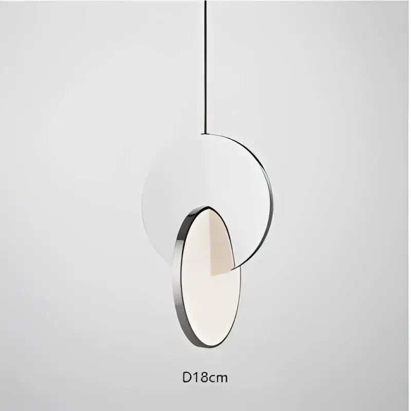 Modern gold geometric circle pendant light dining room overlapping discs