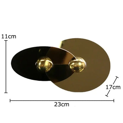 Modern gold geometric circle sculpture living room metal ornament