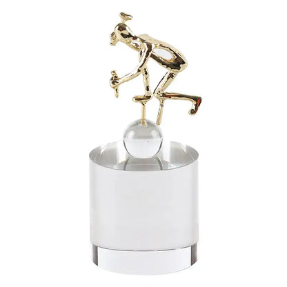 Modern gold geometric crystal sculpture living room worker figurine