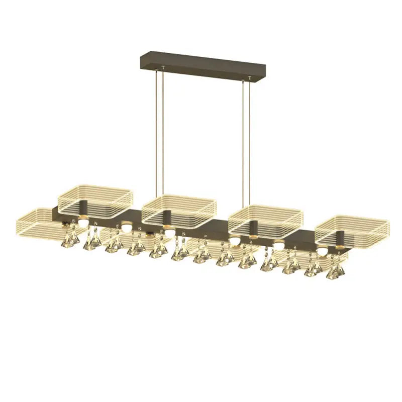 Modern gold geometric cube chandelier dining room 110v-120v light