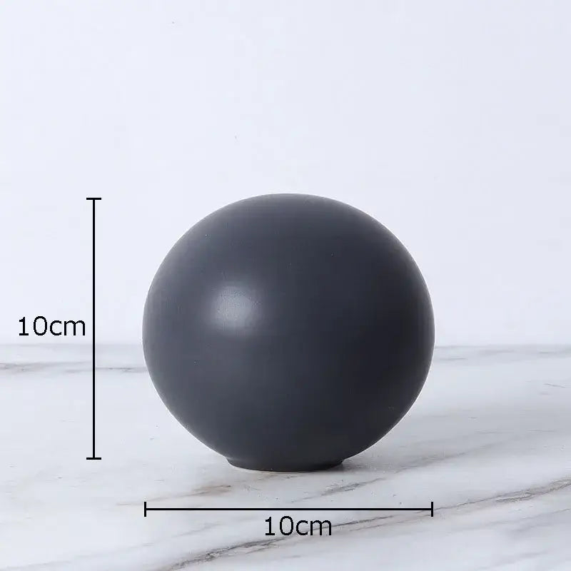 Modern gold geometric cube round statue decor for living room