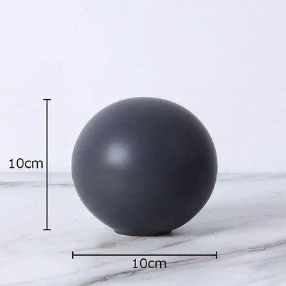 Modern gold geometric cube round statue decor for living room