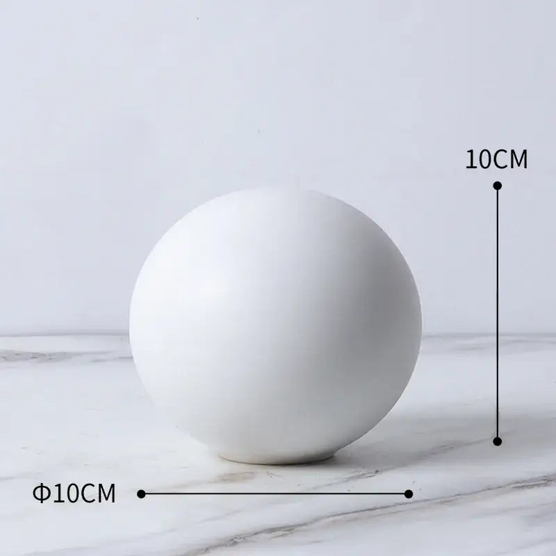 Modern gold geometric cube round statue decor for living room
