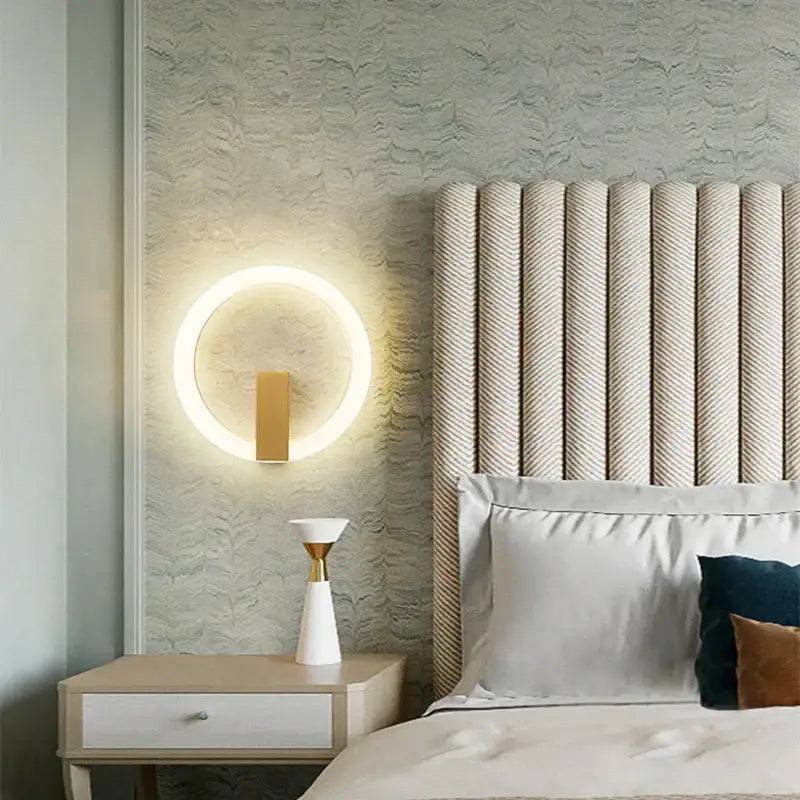 Modern gold geometric led ceiling light for bedroom living room