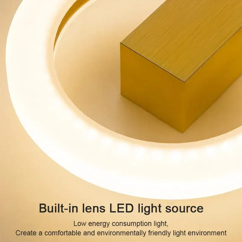 Modern gold geometric led ceiling light for bedroom living room