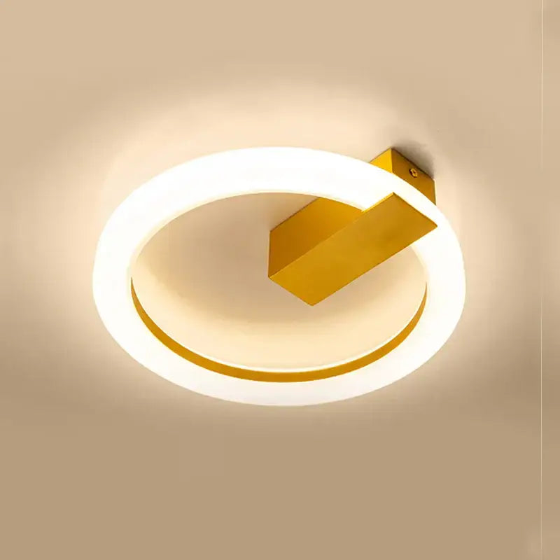 Modern gold geometric led ceiling light for bedroom living room