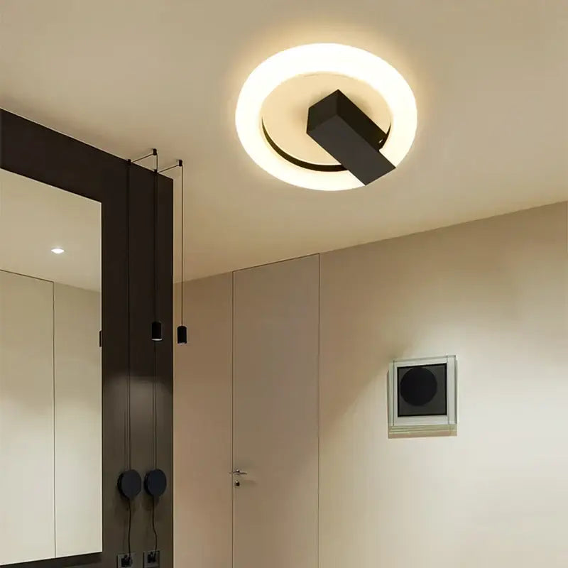 Modern gold geometric led ceiling light for bedroom living room