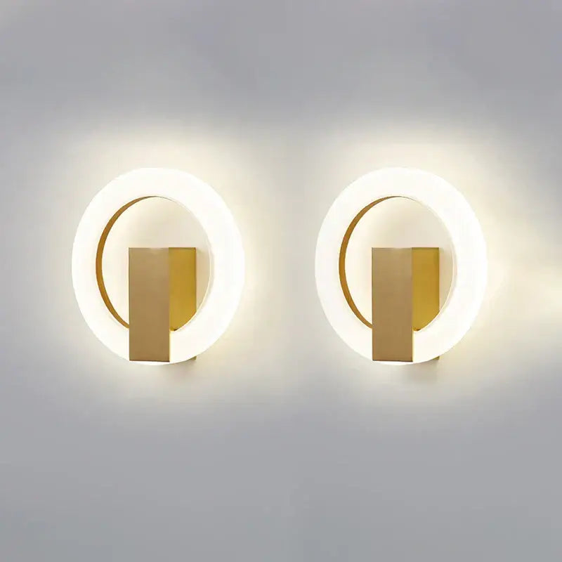 Modern gold geometric led ceiling light for bedroom living room