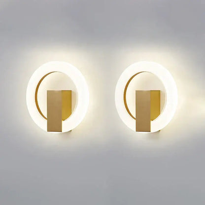 Modern gold geometric led ceiling light for bedroom living room