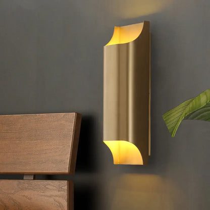 Modern gold geometric led wall sconce bedroom light with g9 bulb base