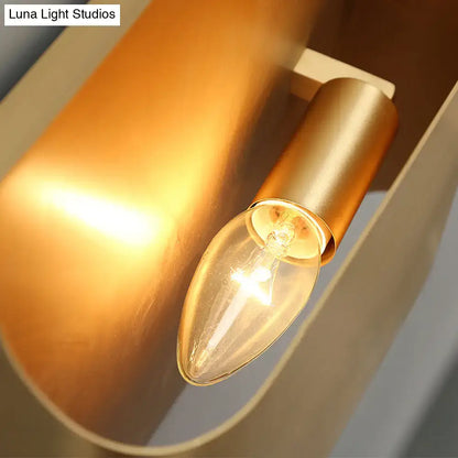 Modern gold geometric led wall sconce bedroom light with g9 bulb base