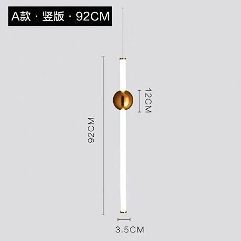 Modern gold geometric line frame pendant lights dining room glass globe