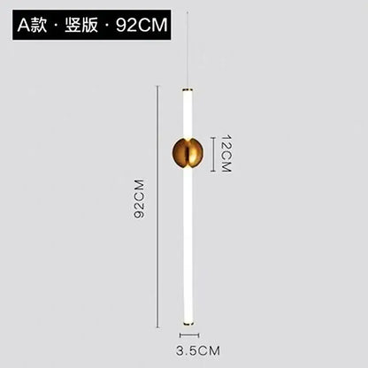 Modern gold geometric line frame pendant lights dining room glass globe