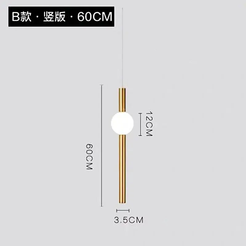 Modern gold geometric line frame pendant lights dining room glass globe