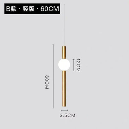 Modern gold geometric line frame pendant lights dining room glass globe