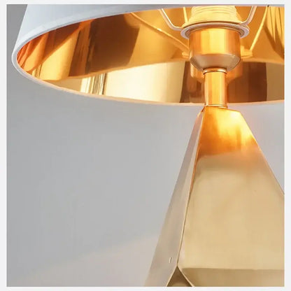 Modern gold geometric table lamp bedroom nightstand light