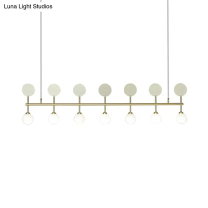 Modern gold glass ball island light – dining room pendant