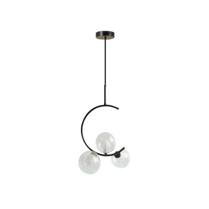 Modern gold glass ball led chandelier dining room pendant light