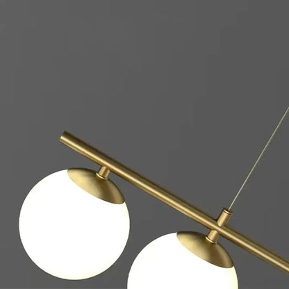 Modern gold glass ball led chandelier dining room pendant light
