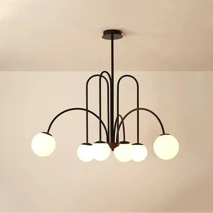 Modern gold glass ball led chandelier for dining room