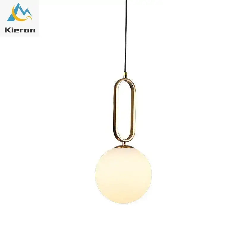 Modern gold glass ball led chandelier for living room
