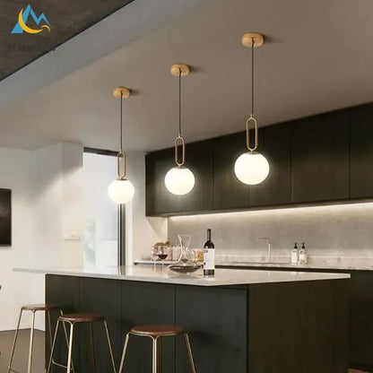 Modern gold glass ball led chandelier for living room