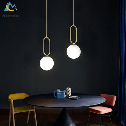 Modern gold glass ball led chandelier for living room