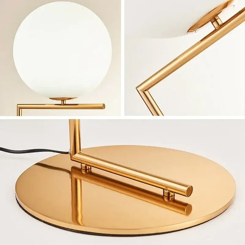 Modern gold glass ball led chandelier light bedroom floor lamp