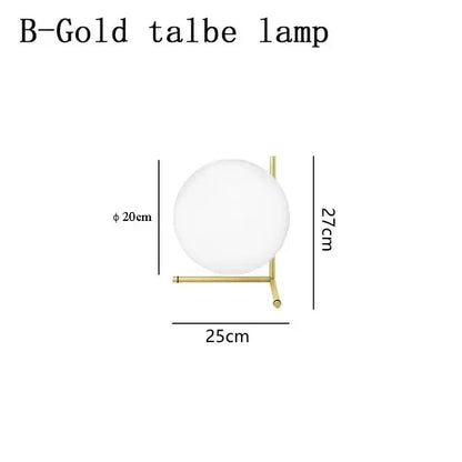 Modern gold glass ball led chandelier light bedroom floor lamp