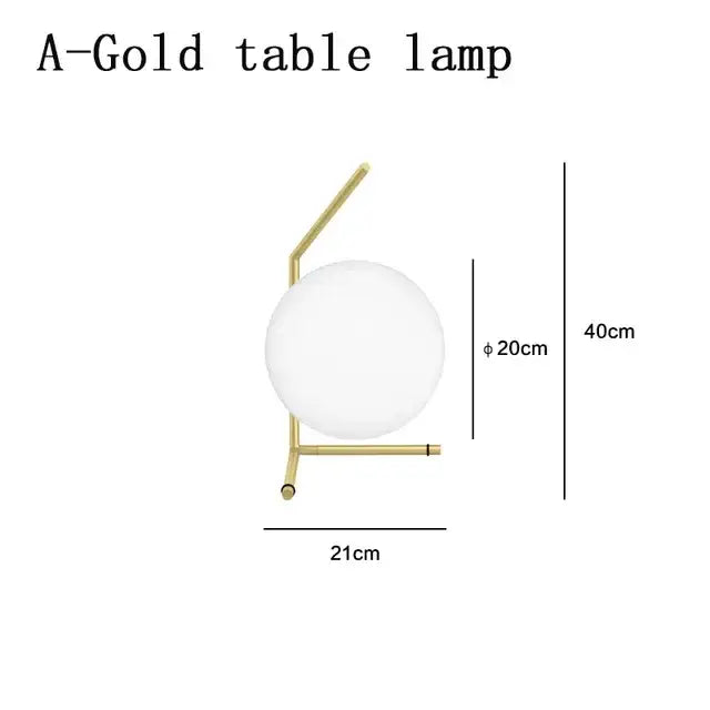 Modern gold glass ball led chandelier light bedroom floor lamp