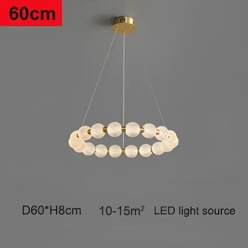 Modern gold glass ball led chandelier – living room pendant light
