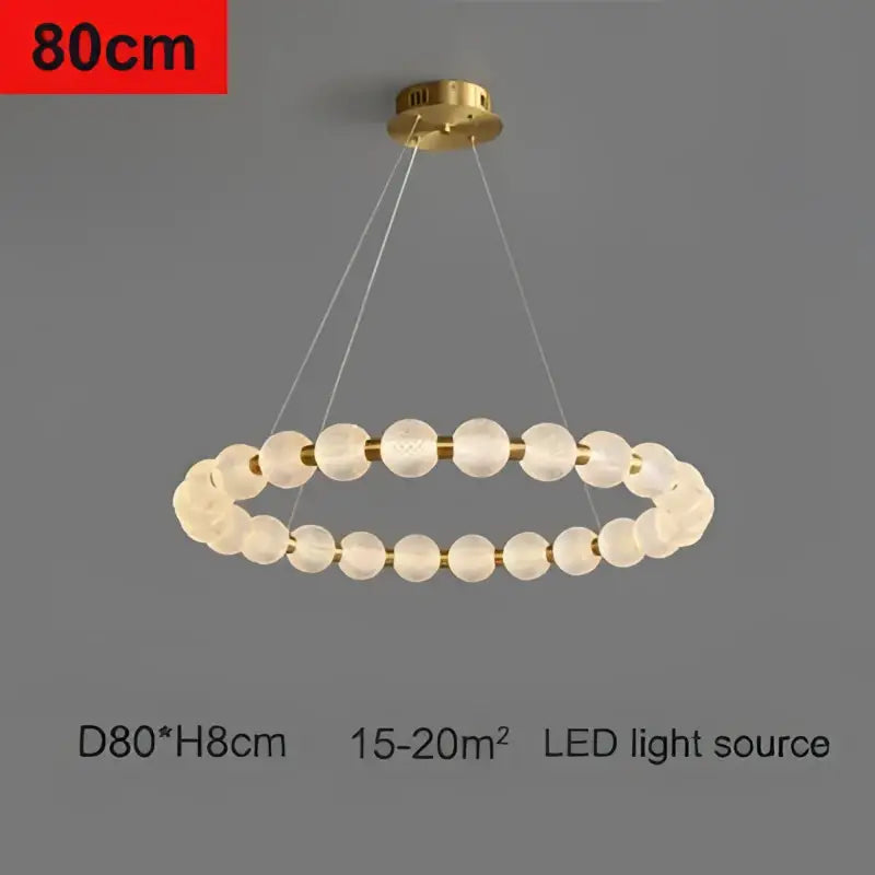 Modern gold glass ball led chandelier – living room pendant light