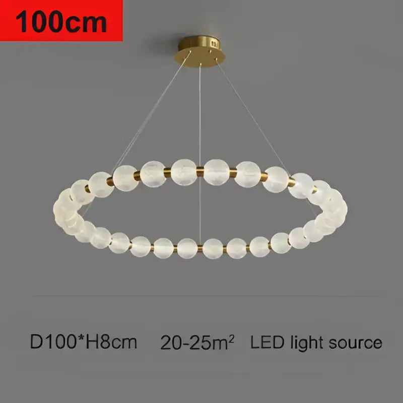 Modern gold glass ball led chandelier – living room pendant light