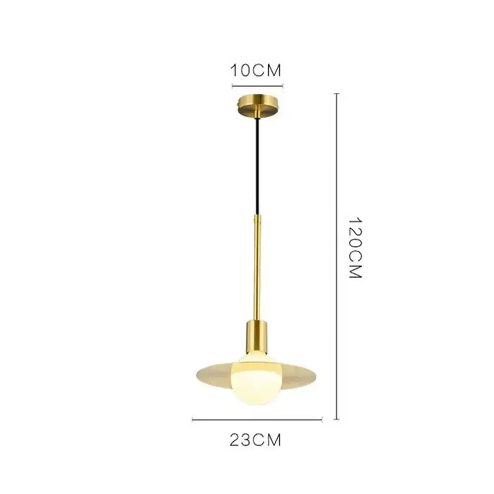 Modern gold glass ball led pendant light for dining room
