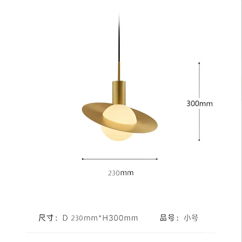 Modern gold glass ball led pendant light for dining room