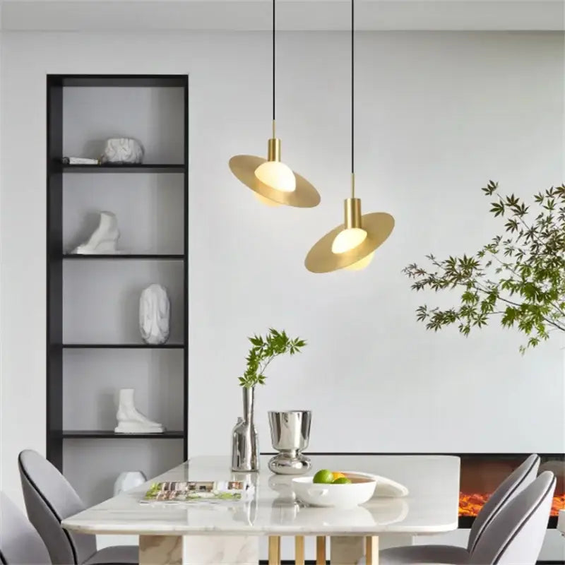 Modern gold glass ball led pendant light for dining room