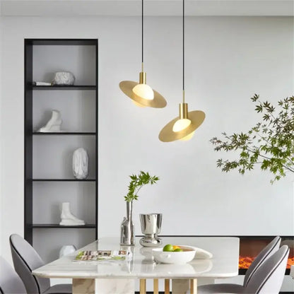 Modern gold glass ball led pendant light for dining room