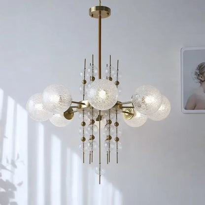 Modern gold glass ball led pendant light for kitchen island