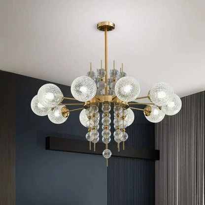 Modern gold glass ball led pendant light for kitchen island