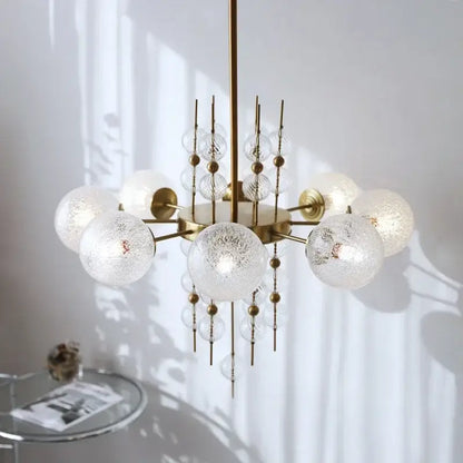 Modern gold glass ball led pendant light for kitchen island