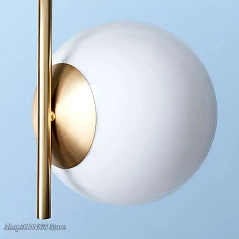 Modern gold glass ball led pendant light living room