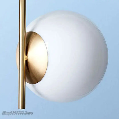 Modern gold glass ball led pendant light living room