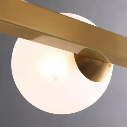Modern gold glass ball led pendant lights dining kitchen chandelier