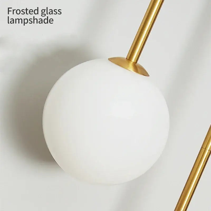 Modern gold glass ball led wall lamp for bedroom and study