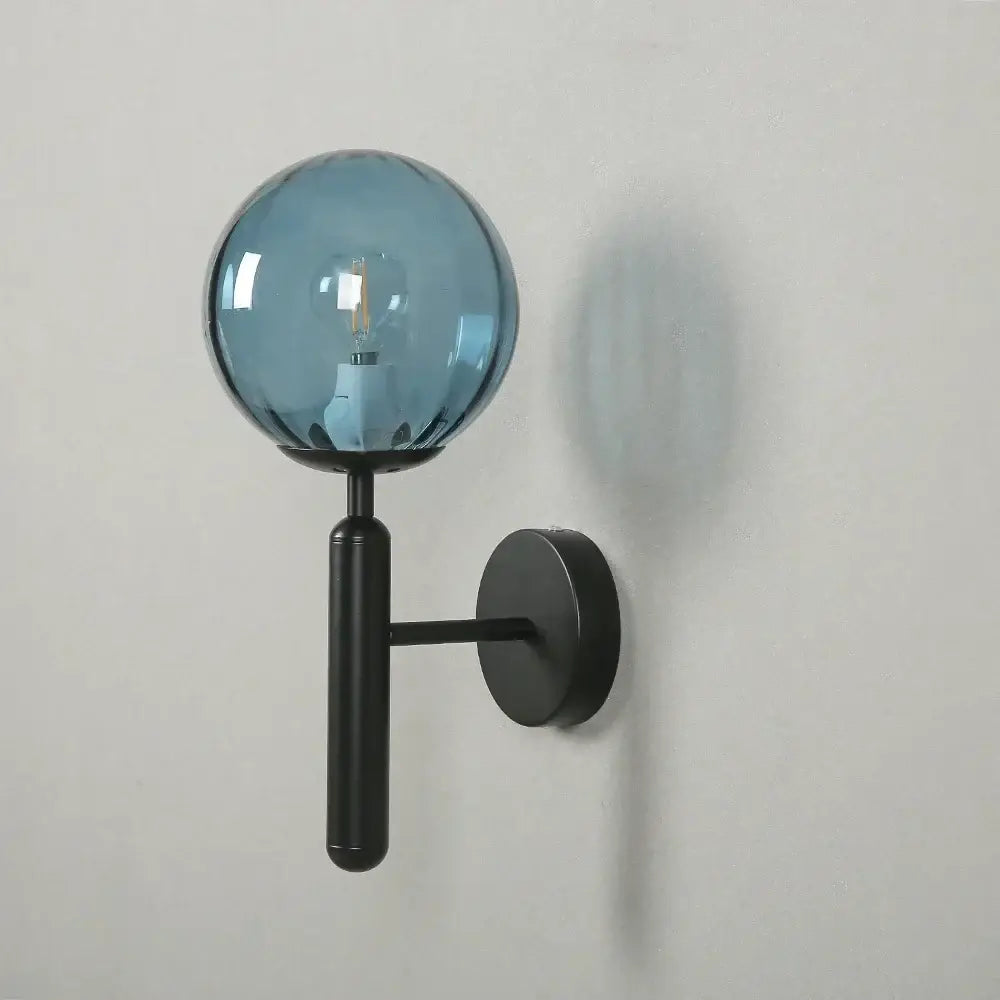 Modern gold glass ball led wall lamp for bedroom