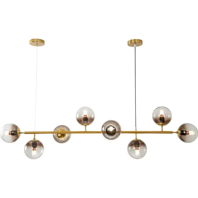 Modern gold glass ball pendant chandelier dining room art lighting