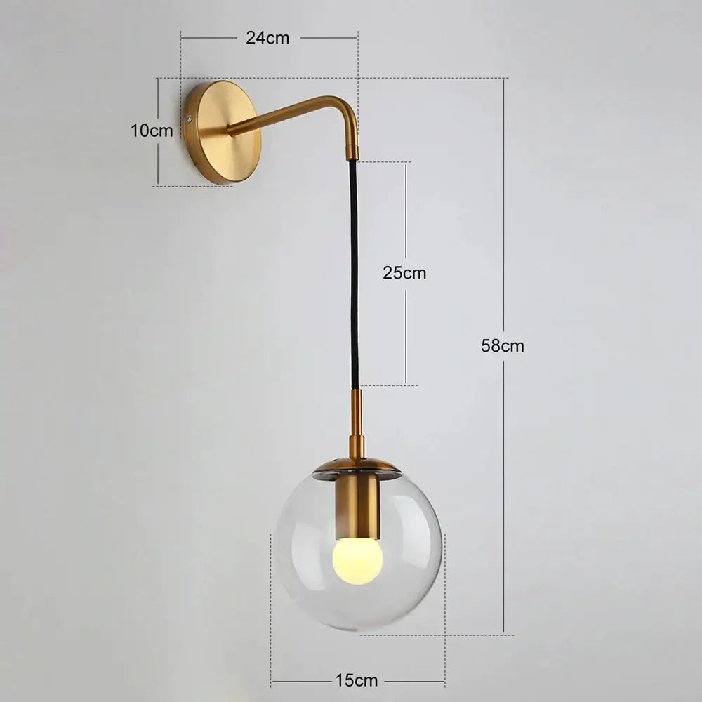 Modern gold glass ball pendant chandelier dining room art lighting